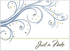 Select a verse or write your own. Custom Blue Swirls Notecard D1369D-V